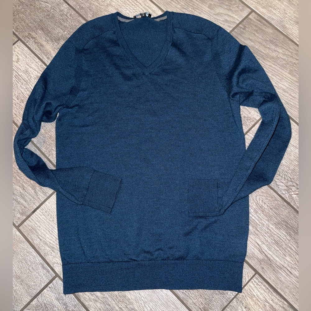 Express wool blend sweater mens teal